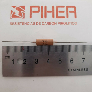 1 X 1W 220R 10% 1960s VINTAGE PIHER RESISTOR. NOS RESISTOR. C1792U12F290921