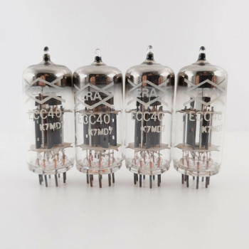 4 X ECC40 TUNGSRAM TUBE. 1960s ERA PRODUCTION. K7MD7. CX  ENA