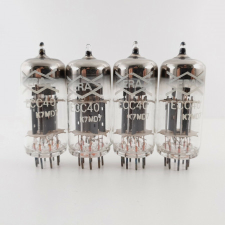 4 X ECC40 TUNGSRAM TUBE. 1960s ERA PRODUCTION. K7MD7. CX  ENA