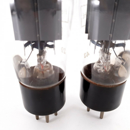 2 X RG105 TELEFUNKEN TUBE. GREY PLATES. 1950s PROD. NOS. AK  ENA