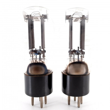 2 X RG105 TELEFUNKEN TUBE. GREY PLATES. 1950s PROD. NOS. AK  ENA