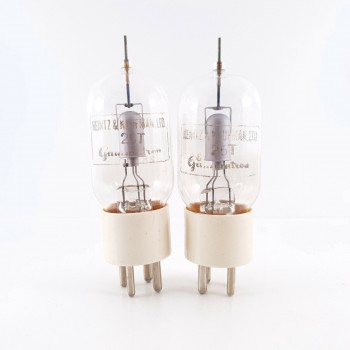 2 X 25T HEINTZ AND KAUFMAN TUBE. GAMMATRON. SILVER PLATES. MATCHED PAIR2 CK  ENA 2