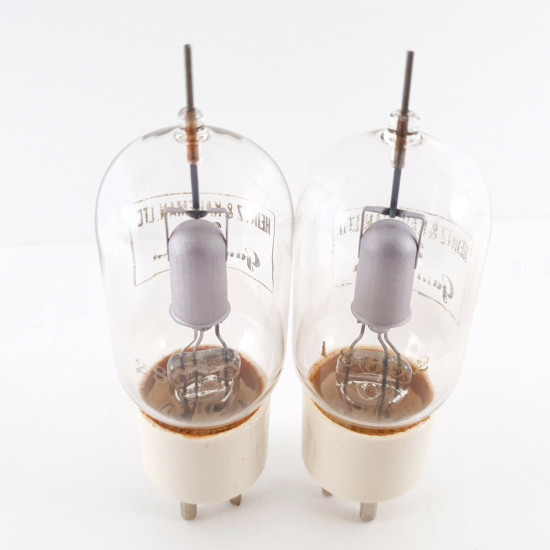 2 X 25T HEINTZ AND KAUFMAN TUBE. GAMMATRON. SILVER PLATES. MATCHED PAIR2 CK  ENA