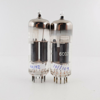 2 X 6FQ7 PINNACLE TUBE. GREY PLATES. HALO GETTER. NOS. CY  ENA 2