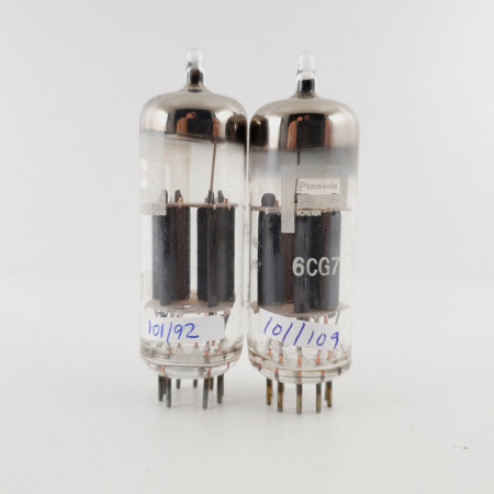 2 X 6FQ7 PINNACLE TUBE. GREY PLATES. HALO GETTER. NOS. CY  ENA