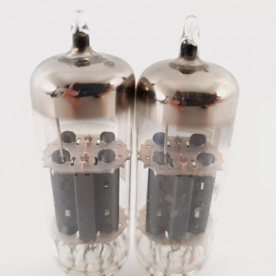 2 X 6FQ7 PINNACLE TUBE. GREY PLATES. HALO GETTER. NOS. CY  ENA