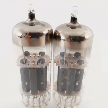 2 X 6FQ7 PINNACLE TUBE. GREY PLATES. HALO GETTER. NOS. CY  ENA