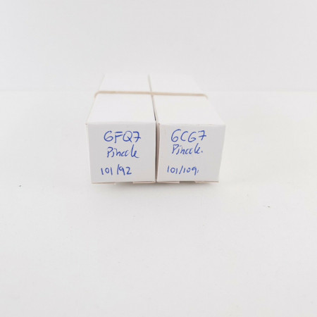 2 X 6FQ7 PINNACLE TUBE. GREY PLATES. HALO GETTER. NOS. CY  ENA