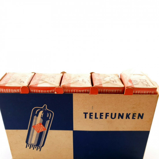 5 X ECF80 TUBE. TELEFUNKEN BRAND. UNOPENED. CA  ENA