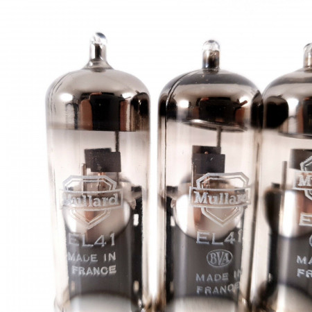 4 X EL41 LA RADIOTECHNIQUE TUBE. MULLARD BRANDED. COPPER RODS. AK  ENA