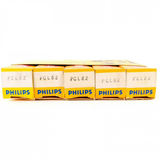5 X PCL82 TUBE. PHILIPS BRAND. DIMPLE GETTER. CA  ENA