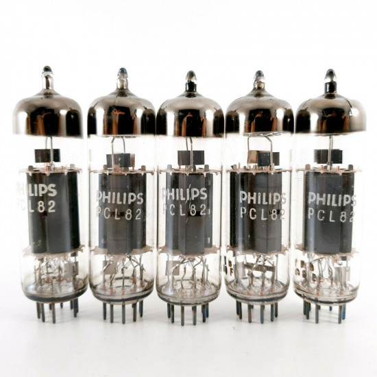 5 X PCL82 TUBE. PHILIPS BRAND. DIMPLE GETTER. CA  ENA