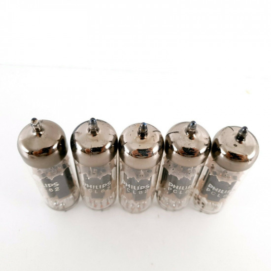 5 X PCL82 TUBE. PHILIPS BRAND. DIMPLE GETTER. CA  ENA