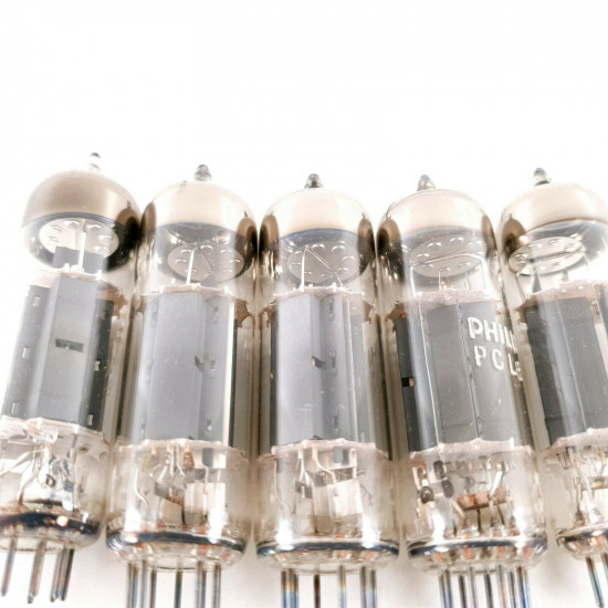 5 X PCL82 TUBE. PHILIPS BRAND. DIMPLE GETTER. CA  ENA