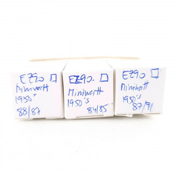 3 X EZ90 / 6X4 TUBE. MINIWATT. BLACK PLATES. MATCHED TRIO. 1950s. CA  ENA