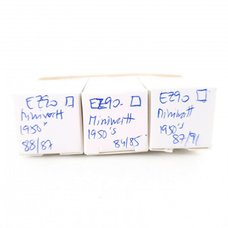 3 X EZ90 / 6X4 TUBE. MINIWATT. BLACK PLATES. MATCHED TRIO. 1950s. CA  ENA