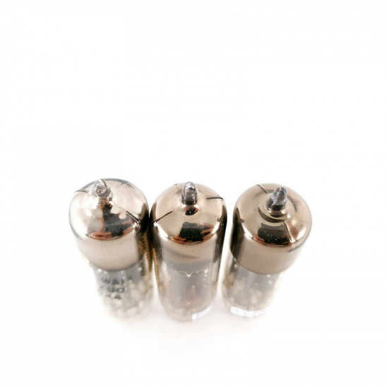 3 X EZ90 / 6X4 TUBE. MINIWATT. BLACK PLATES. MATCHED TRIO. 1950s. CA  ENA