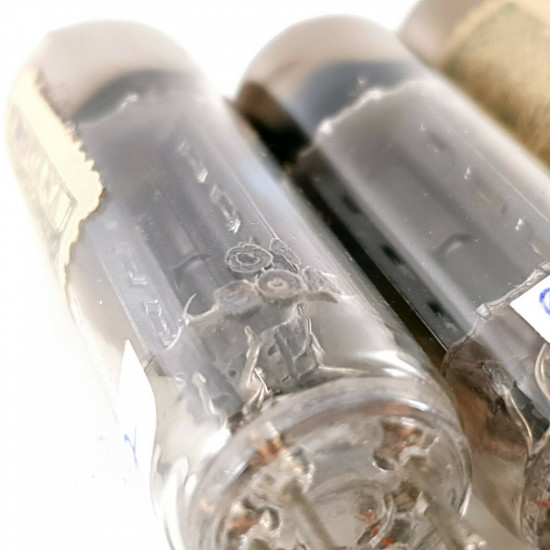 3 X EZ90 / 6X4 TUBE. MINIWATT. BLACK PLATES. MATCHED TRIO. 1950s. CA  ENA