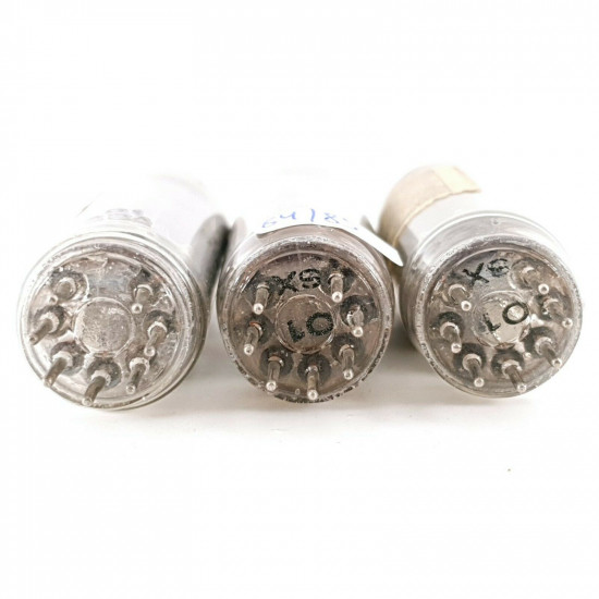 3 X EZ90 / 6X4 TUBE. MINIWATT. BLACK PLATES. MATCHED TRIO. 1950s. CA  ENA