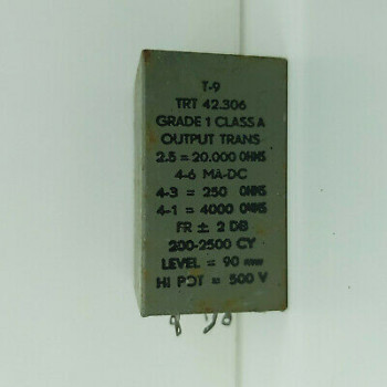 SUPERSONIC LOW IMPEDANCE TRANSFORMER 250, 4000, 20000OHM 500V 1PC CA318U1F300921