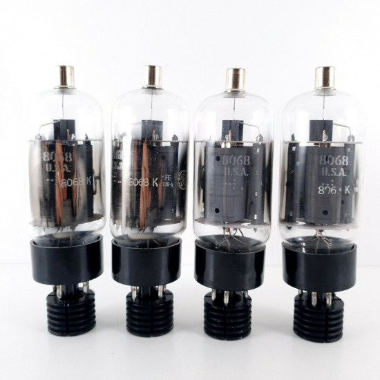 4 X 8068K TUBE. GE BRAND. 1970s PRODUCTION. MATCHED QUAD. CH  ENA