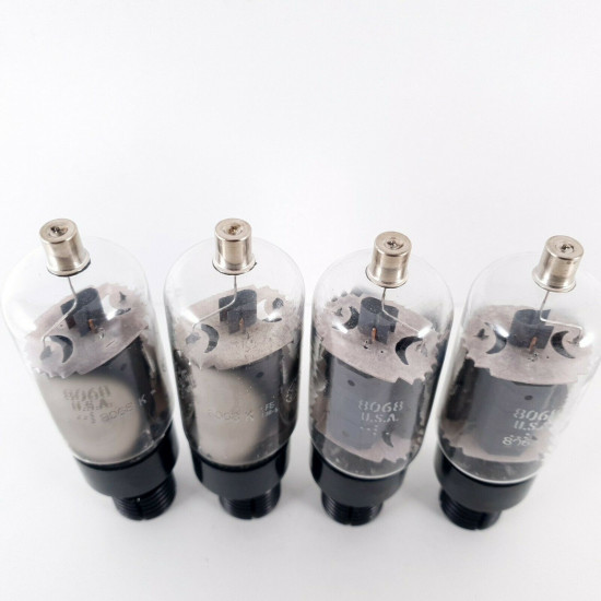 4 X 8068K TUBE. GE BRAND. 1970s PRODUCTION. MATCHED QUAD. CH  ENA