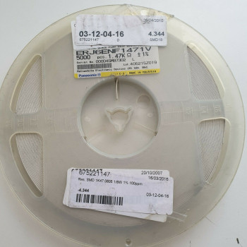 10 x 1.47K 1/8W 1% 100PPM SMD PANASONIC RESISTOR. (R409) CA395U4300F280721