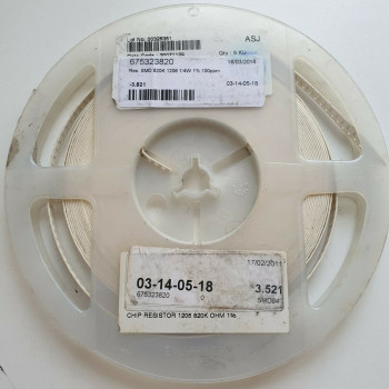 10 x 820K 1/4W 1% 100PPM SMD ASJ RESISTOR. (R476) CA395U3500F300721