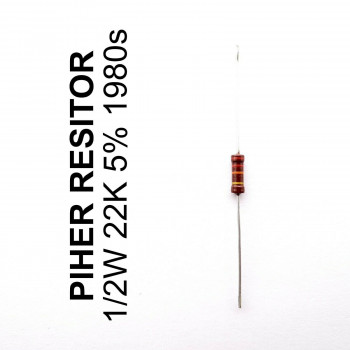 1 X 1/2W 22K 5% 1980s VINTAGE PIHER RESISTOR. NOS RESISTOR. C1081