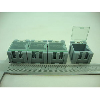 2 X HIGH QUALITY PLASTIC BOXES. FOR ELECTRONIC COMPONENTS. GREY.