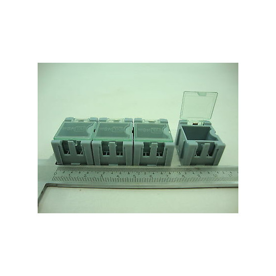 2 X HIGH QUALITY PLASTIC BOXES. FOR ELECTRONIC COMPONENTS. GREY.