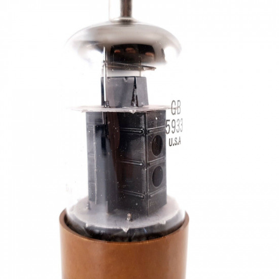 1 X GB 5933 SYLVANIA TUBE. GOLD BRAND. BLACK PLATES. 87% NOS/NIB. AG  ENA