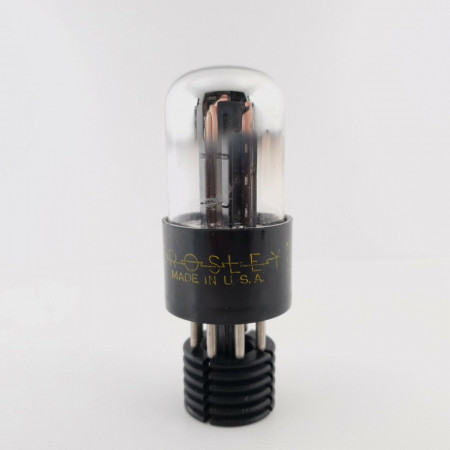 1 X 6SN7GTA CROSLEY TUBE. SYLVANIA PROD. BLACK T PLATES. 87/82%. CX  ENA