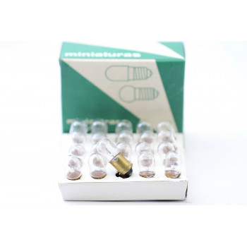 1 X BOMBILLA DIAL RADIO MINIATURA 6,3V-0,3A INSERCION BAYONETA. 1PC. RCA30-4