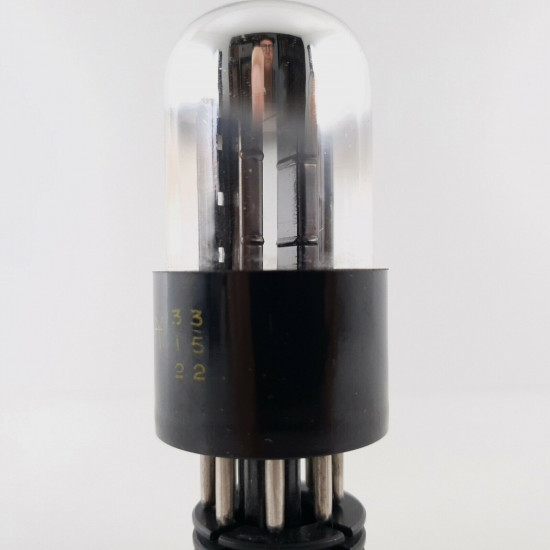 1 X 6SN7GTA CROSLEY TUBE. SYLVANIA PROD. BLACK T PLATES. 87/82%. CX  ENA