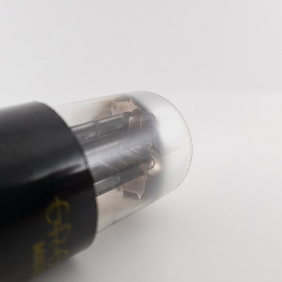 1 X 6SN7GTA CROSLEY TUBE. SYLVANIA PROD. BLACK T PLATES. 87/82%. CX  ENA