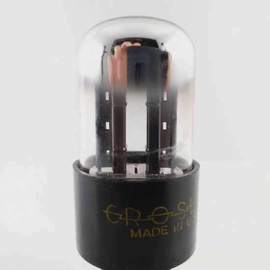 1 X 6SN7GTA CROSLEY TUBE. SYLVANIA PROD. BLACK T PLATES. 87/82%. CX  ENA