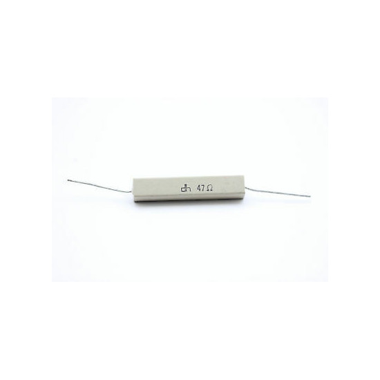 CEMENTED CERAMIC RESISTOR 47 OHM 10W DH AXIAL NOS (New Old Stock) *1PC* U79