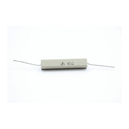 CEMENTED CERAMIC RESISTOR 47 OHM 10W DH AXIAL NOS (New Old Stock) *1PC* U79