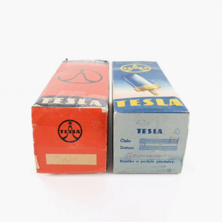 2 X AZ4 TESLA TUBE. 1959 PRODUCTION. INVERTED D-GETTER. CQ  ENA