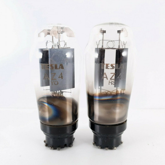 2 X AZ4 TESLA TUBE. 1959 PRODUCTION. INVERTED D-GETTER. CQ  ENA