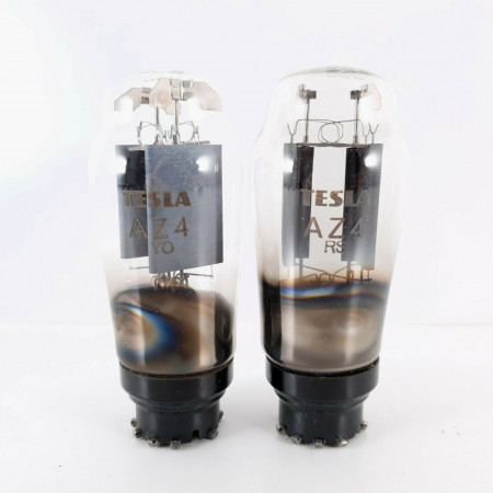 2 X AZ4 TESLA TUBE. 1959 PRODUCTION. INVERTED D-GETTER. CQ  ENA
