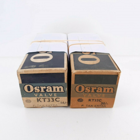 2 X KT33C OSRAM GEC TUBE. SMOKED GLASS. 1940s PRODUCTION. CK  ENA