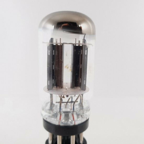 1 X 6SN7GTB SYLVANIA TUBE. ANGLED BLACK T PLATES. COIN BASE. 117/110%. CX  ENA