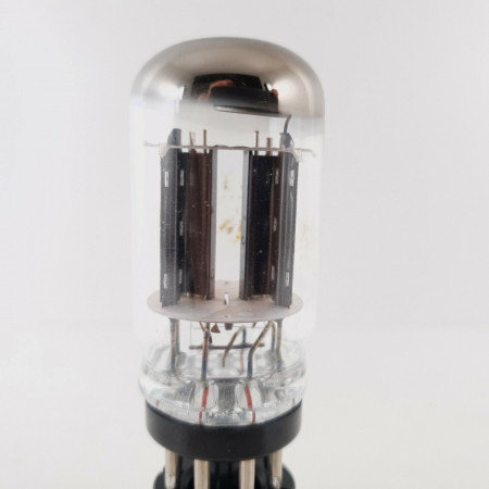 1 X 6SN7GTB SYLVANIA TUBE. ANGLED BLACK T PLATES. COIN BASE. 117/110%. CX  ENA