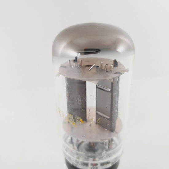 1 X 6SN7GTB SYLVANIA TUBE. ANGLED BLACK T PLATES. COIN BASE. 117/110%. CX  ENA