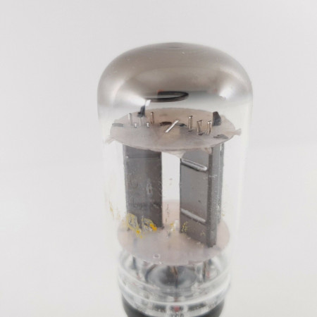 1 X 6SN7GTB SYLVANIA TUBE. ANGLED BLACK T PLATES. COIN BASE. 117/110%. CX  ENA