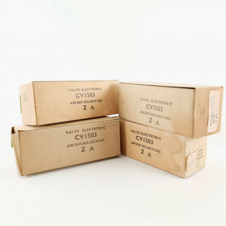 4 X CV1503 / KT33C TUBE. SMOKED GLASS. 1954 MO VALVE COMPANY PRODUCTION. CK  ENA