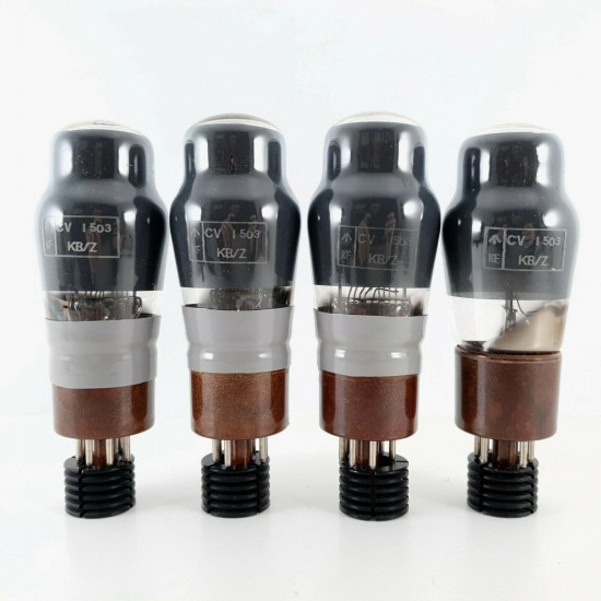 4 X CV1503 / KT33C TUBE. SMOKED GLASS. 1954 MO VALVE COMPANY PRODUCTION. CK  ENA