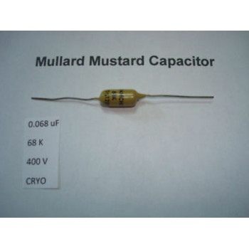 MULLARD MUSTARD CAPACITOR. 0.068uF 68K 125V 10% *1PC* HIFI. CRYOTREATED. RC2